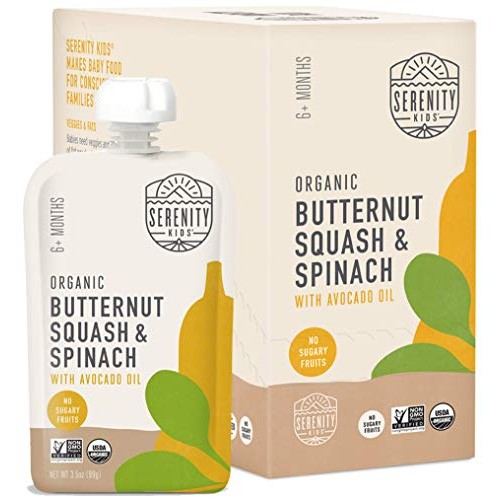 Serenity Kids Baby Food, Organic Butternut Squash And Spinach Wi