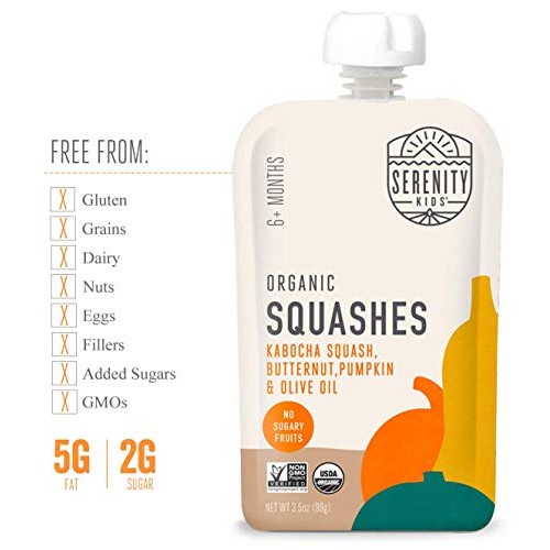 Serenity Kids Baby Food, Organic Kabocha Squash, Butternut And P
