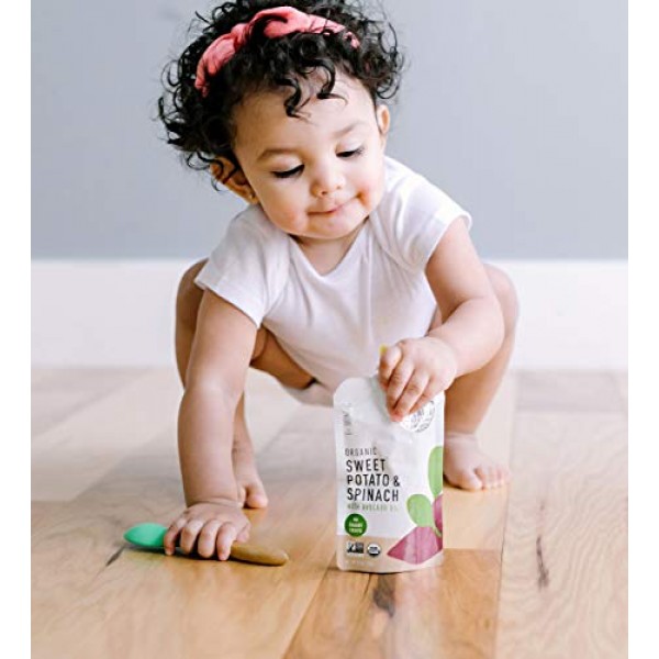 Serenity Kids Baby Food, Organic Sweet Potato And Spinach With A