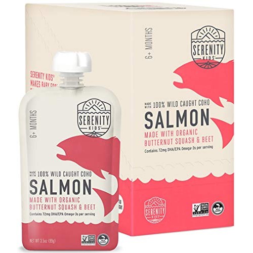 Serenity Kids Baby Food, Wild Caught Coho Salmon With Organic Bu