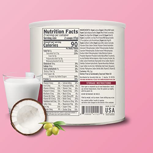 Serenity Kids Toddler Formula Powder Drink Made With Grass Fed O