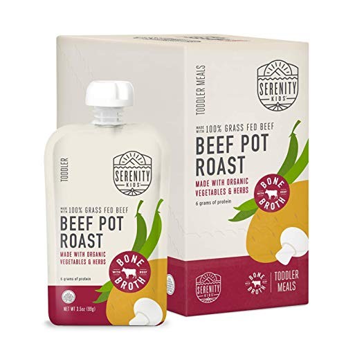 Serenity Kids Toddler Purees, Grass Fed Beef Pot Roast With Bone
