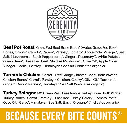 Serenity Kids, Toddler Purees With Bone Broth Variety Pack, For