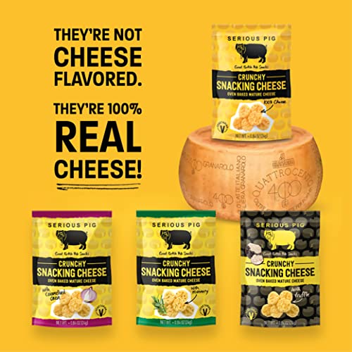 SERIOUS PIG Premium Import: Crunchy Snacking Cheese Snacks, Glut...