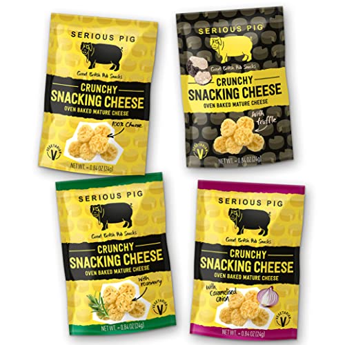 SERIOUS PIG Premium Import: Crunchy Snacking Cheese Snacks, Glut...