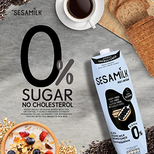 Sesamilk: Sesame Milk Unsweetened Black Sesame Milk, 33.8 Fl O...