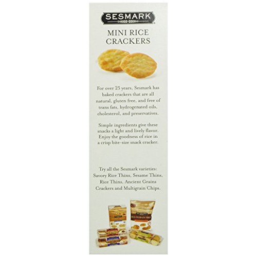 Sesmark Mini Rice Crackers, Simply Salted, 5.25 Ounce Pack Of 6