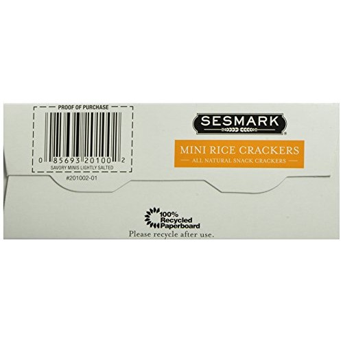 Sesmark Mini Rice Crackers, Simply Salted, 5.25 Ounce Pack Of 6