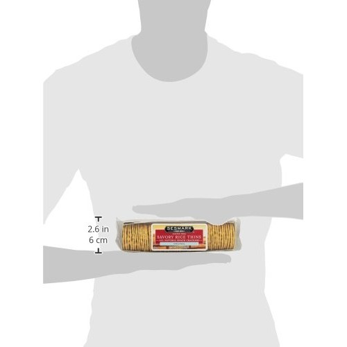 Sesmark Savory Rice Thins, Original, 3.2 Ounce Pack Of 12