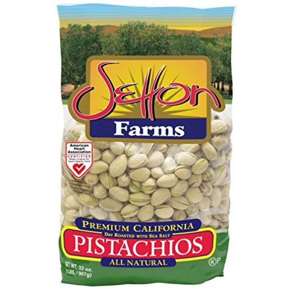 Setton Farms Premium Pistachios, Dry Roasted With Sea Salt, 32 O