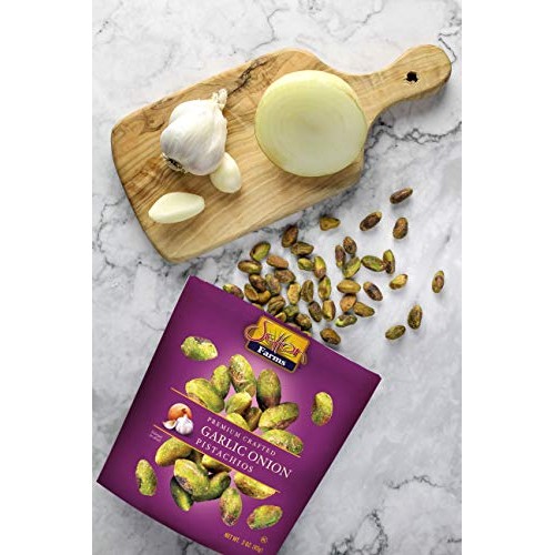 Setton Farms Seasoned Pistachio Kernels, Garlic Onion Flavored,