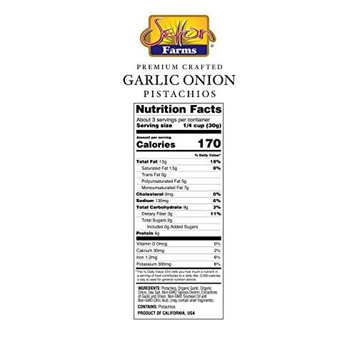 Setton Farms Seasoned Pistachio Kernels, Garlic Onion Flavored,