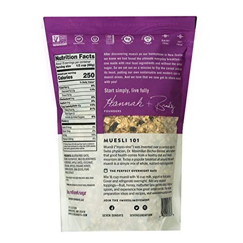 Seven Sundays Blueberry Chia Buckwheat Muesli Cereal, Gluten Fre