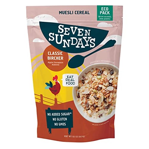 Seven Sundays Classic Bircher Apple Cinnamon Almond Muesli Cerea...