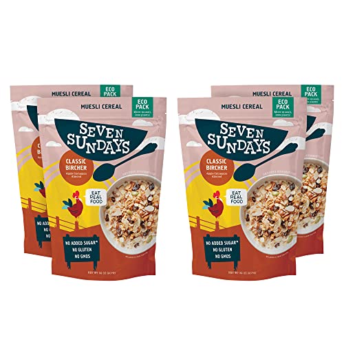 Seven Sundays Classic Bircher Apple Cinnamon Almond Muesli Cerea...