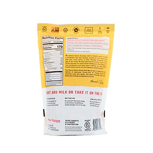 Seven Sundays Grain Free Rise &Amp; Shine Banana Berry Muesli 10 Oz