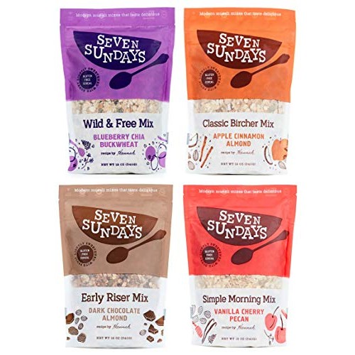 Seven Sundays Muesli Cereal 4-Flavor Variety Pack {12 Oz. Pouche