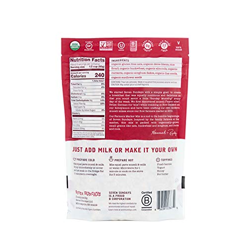 Seven Sundays Organic Farmers Market Muesli {12 Oz, 4Count} | Ce