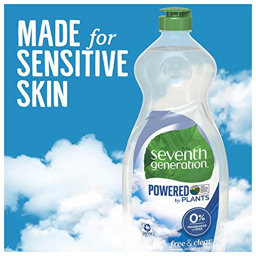 Seventh Generation Dish Liquid Soap, Free &Amp; Clear, 25 Oz, Pack Of 6
