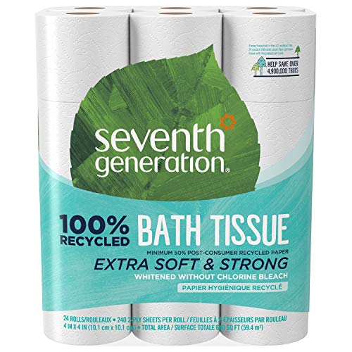 Seventh Generation White Toilet Paper 2-Ply 100% Recycled Paper,