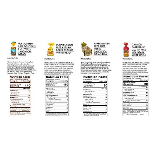 Gluten Free Bread Variety Pack, Contains: Udis Gf Delicious Whi