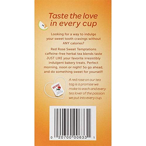 Red Rose Tea Bags, 2 Count: Caramel Apple Pie Tea + Strawberry C