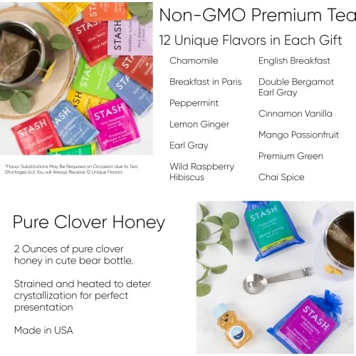 Tea Sampler Gift Set For Tea Lovers | Tea Gift Box Including A D