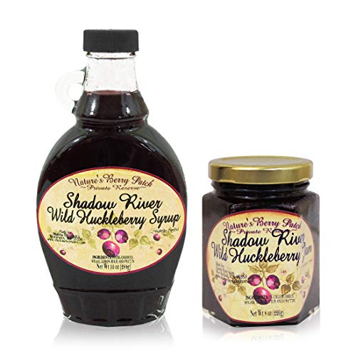Shadow River Wild Huckleberry Gourmet Boxed Set 8 Oz Jam &Amp; 10 Oz