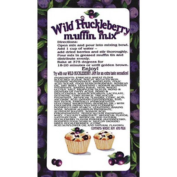 Shadow River Wild Huckleberry Gourmet Muffin Mix 16 Oz