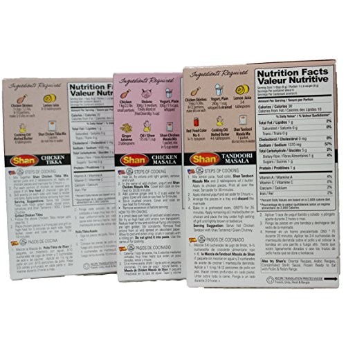 Shan Foods Masala Chicken Value Pack Tikka Bbq, Tandoori, Masal