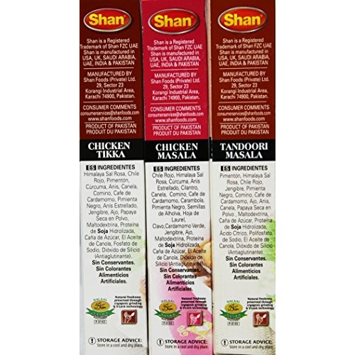 Shan Foods Masala Chicken Value Pack Tikka Bbq, Tandoori, Masal