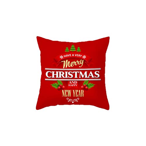 Christmas Pillow Covers, Shan-S Merry Christmas Linen Pillowcase