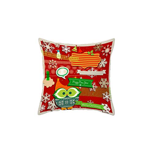 Christmas Pillow Covers, Shan-S Merry Christmas Linen Pillowcase