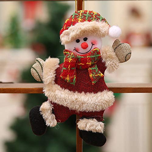 Shan-S 4 Pack Christmas Plush Ornaments, Xmas Hanging Decoration
