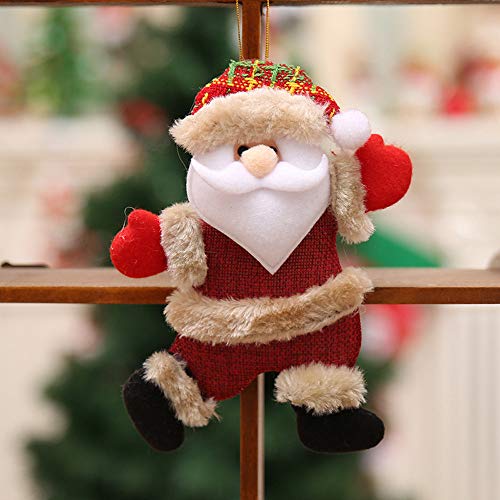 Shan-S 4 Pack Christmas Plush Ornaments, Xmas Hanging Decoration