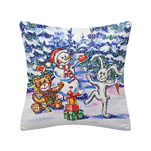 Shan-S Christmas Throw Pillow Cover 18 X 18, Set Of 4 Merry Chri