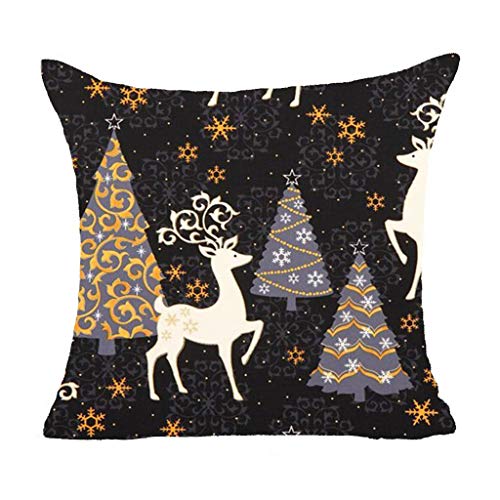 Shan-S Christmas Throw Pillows Cover Decorations Santa Claus Sno