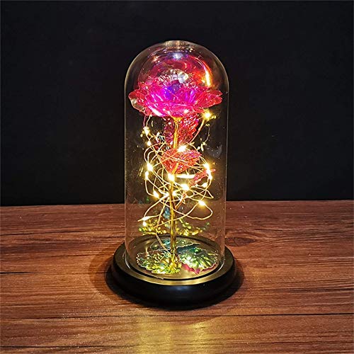 Shan-S Romantic Glass Rose Flower Wedding Led Light Decoration W