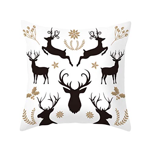 Shan-S Set Of 4 Christmas Throw Pillow Cover Decor Square Pillow