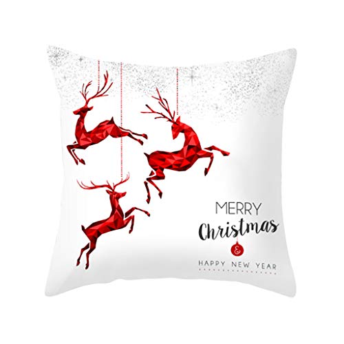 Shan-S Set Of 4 Christmas Throw Pillow Cover Decor Square Pillow