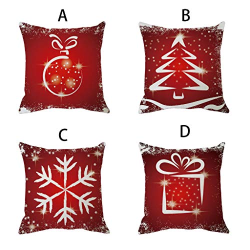 Shan-S Set Of 4 Happy Winter Snowflakes In Red Merry Cotton Line