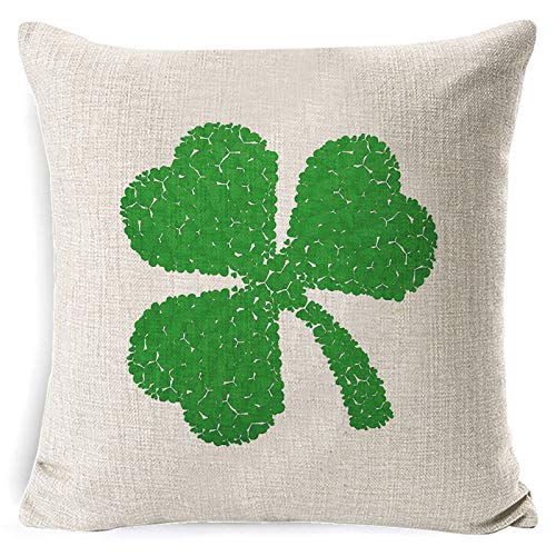 Shan-S 4Pcs St. Patricks Day Pillow Covers,Green Ireland Shamro