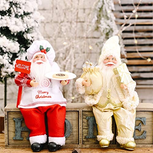 Shan-S Christmas Decoration Handmade Plush Toy Santa Claus Figur