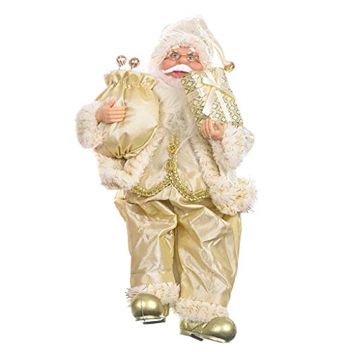 Shan-S Christmas Decoration Handmade Plush Toy Santa Claus Figur