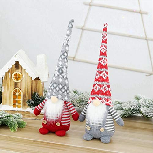Shan-S Christmas Swedish Plush Knitted Gnome Tomte Faceless Doll