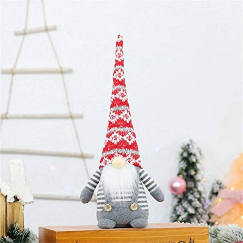 Shan-S Christmas Swedish Plush Knitted Gnome Tomte Faceless Doll