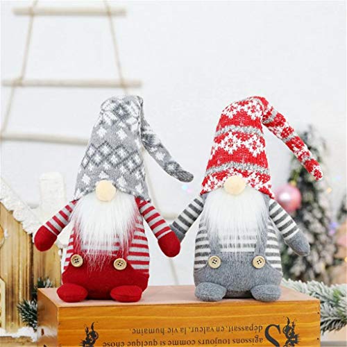 Shan-S Christmas Swedish Plush Knitted Gnome Tomte Faceless Doll