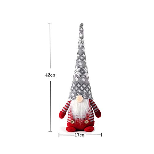 Shan-S Christmas Swedish Plush Knitted Gnome Tomte Faceless Doll