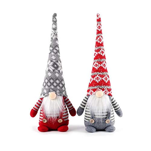 Shan-S Christmas Swedish Plush Knitted Gnome Tomte Faceless Doll