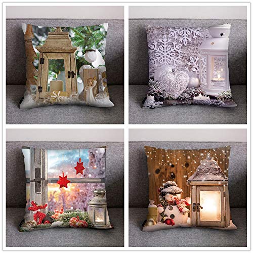 Shan-S Christmas Throw Pillow Covers 18 X 18 45Cm X 45Cm,Set O